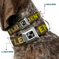 Load image into Gallery viewer, Dog Bone Seatbelt Buckle Collar - ENTITLED Tonal Greens