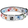 Load image into Gallery viewer, Dog Bone Seatbelt Buckle Collar - Falling Stars White/Multi Color