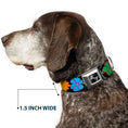 Load image into Gallery viewer, Dog Bone Seatbelt Buckle Collar - Flowers Black/Multi Color