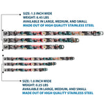 Dog Bone Seatbelt Buckle Collar - Flowers w/Filigree Pink