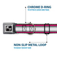 Load image into Gallery viewer, Dog Bone Seatbelt Buckle Collar - Fish Tail Fuchsia/Black/White