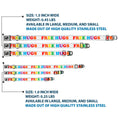 Load image into Gallery viewer, Dog Bone Seatbelt Buckle Collar - FREE HUGS White/Multi Color