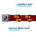 Load image into Gallery viewer, Dog Bone Seatbelt Buckle Collar - Flip Flops Burgundy/Orange