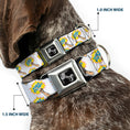 Load image into Gallery viewer, Dog Bone Seatbelt Buckle Collar - Fist Pump White/Yellow