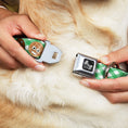 Load image into Gallery viewer, Dog Bone Seatbelt Buckle Collar - Fried Chicken & Waffles Plaid White/Green