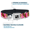 Load image into Gallery viewer, Dog Bone Seatbelt Buckle Collar - Fried Chicken & Waffles Plaid Pinks