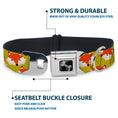Load image into Gallery viewer, Dog Bone Seatbelt Buckle Collar - Fox Face Scattered Warm Olive