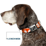 Dog Bone Seatbelt Buckle Collar - Fox Face/Tail Orange/Natural