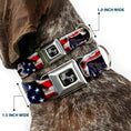 Load image into Gallery viewer, Dog Bone Seatbelt Buckle Collar - Flying Eagle/American Flag