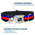 Load image into Gallery viewer, Dog Bone Seatbelt Buckle Collar - Flag Polyamorous Pi Symbol Blue/Red/Black/Yellow