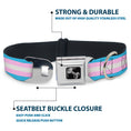 Load image into Gallery viewer, Dog Bone Seatbelt Buckle Collar - Flag Transgender Baby Blue/Baby Pink/White