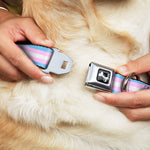 Dog Bone Seatbelt Buckle Collar - Flag Transgender Baby Blue/Baby Pink/White