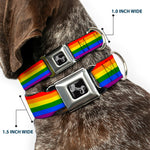 Dog Bone Seatbelt Buckle Collar - Flag Pride Rainbow