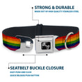 Load image into Gallery viewer, Dog Bone Seatbelt Buckle Collar - Flag Pride Distressed Rainbow