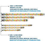 Dog Bone Seatbelt Buckle Collar - Flip Flops3 Sand/Multi Color