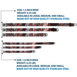 Dog Bone Seatbelt Buckle Collar - Gothic 3