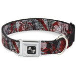 Dog Bone Seatbelt Buckle Collar - Gothic 3