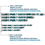 Dog Bone Seatbelt Buckle Collar - Gothic 8