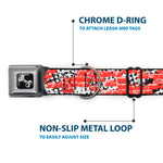 Dog Bone Seatbelt Buckle Collar - Grunge Bricks Orange