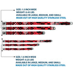 Dog Bone Seatbelt Buckle Collar - Grunge Chaos Red