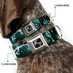 Dog Bone Seatbelt Buckle Collar - Grunge Gears Green