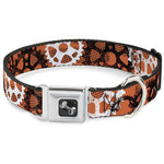 Dog Bone Seatbelt Buckle Collar - Grunge Gears Orange