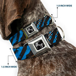 Dog Bone Seatbelt Buckle Collar - Grunge Tread Blue