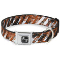 Load image into Gallery viewer, Dog Bone Seatbelt Buckle Collar - Grunge Tread Orange
