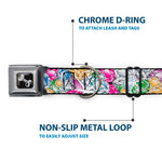 Dog Bone Seatbelt Buckle Collar - Gems Stacked Multi Color