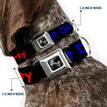 Load image into Gallery viewer, Dog Bone Seatbelt Buckle Collar - GET DIRTY Black/White/Blue/Green/Red