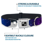 Dog Bone Seatbelt Buckle Collar - Galaxy Blues/Purples