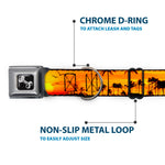 Dog Bone Seatbelt Buckle Collar - Golden Sunset