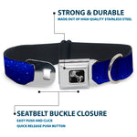Dog Bone Seatbelt Buckle Collar - Galaxy Arch Blues/White
