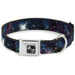 Dog Bone Seatbelt Buckle Collar - Galaxy Collage