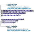 Load image into Gallery viewer, Dog Bone Seatbelt Buckle Collar - Geometric Diamond Blue/White