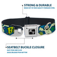 Load image into Gallery viewer, Dog Bone Seatbelt Buckle Collar - Ghost BOO! Blue/Multi Color
