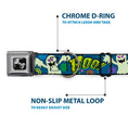 Load image into Gallery viewer, Dog Bone Seatbelt Buckle Collar - Ghost BOO! Blue/Multi Color