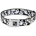 Load image into Gallery viewer, Dog Bone Seatbelt Buckle Collar - Ghosts Scattered Black/White