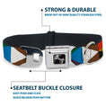 Load image into Gallery viewer, Dog Bone Seatbelt Buckle Collar - Geometric Triangle Blocks Multi Color