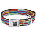 Load image into Gallery viewer, Dog Bone Seatbelt Buckle Collar - Geometric10 Multi Color