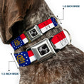Load image into Gallery viewer, Dog Bone Seatbelt Buckle Collar - Georgia Flag