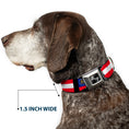Load image into Gallery viewer, Dog Bone Seatbelt Buckle Collar - Georgia Flags/Black