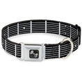Load image into Gallery viewer, Dog Bone Seatbelt Buckle Collar - Guitar Neck Black/White