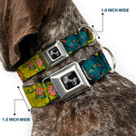 Dog Bone Seatbelt Buckle Collar - Honor CLOSE-UP Yellow