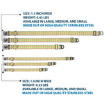 Dog Bone Seatbelt Buckle Collar - Houndstooth White/Green/Brown