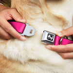 Dog Bone Seatbelt Buckle Collar - Hot Pink