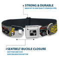 Load image into Gallery viewer, Dog Bone Seatbelt Buckle Collar - Hot Rod w/Flame Skull