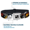 Load image into Gallery viewer, Dog Bone Seatbelt Buckle Collar - Hot Rod w/Flames
