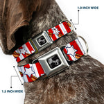 Dog Bone Seatbelt Buckle Collar - Hot Dogs