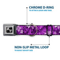 Load image into Gallery viewer, Dog Bone Seatbelt Buckle Collar - Hibiscus Collage Purple Shades